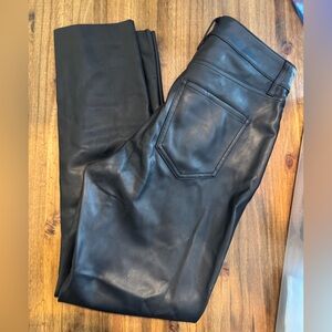 Express Black Faux Leather High Rise Pants